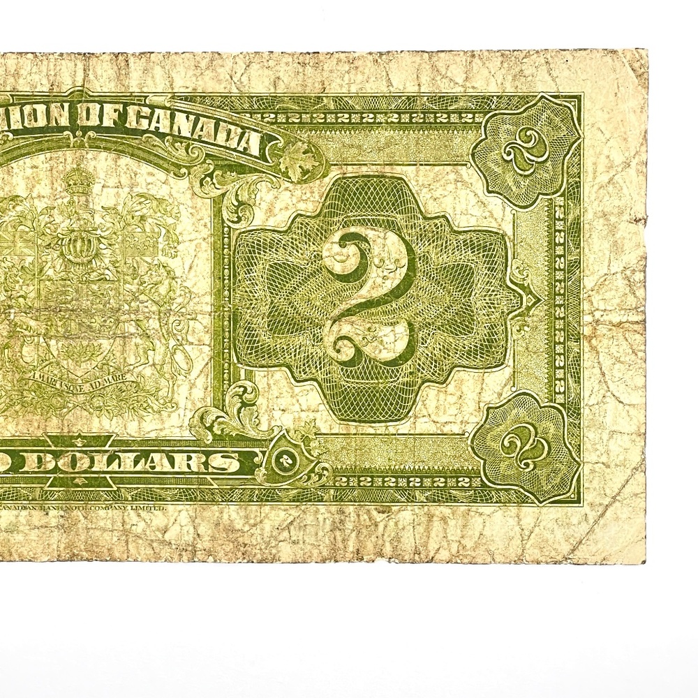 1923 Dominion of Canada Two Dollar Bill Collectible - Picture 7 of 8